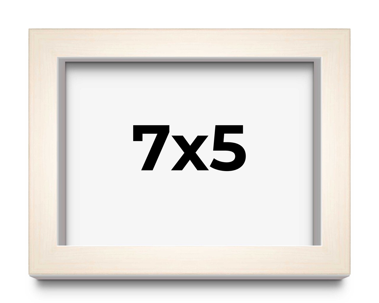 Photo Size Minimalist White Picture Frame - UV Acrylic, Foam Board Backing, Hanging Hardware